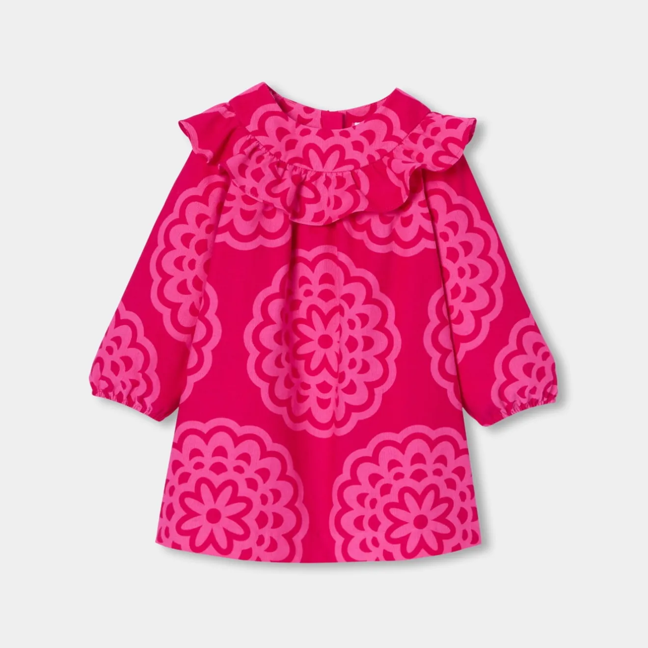Robe-Jacadi Robe bébé fille en velours MULTICO