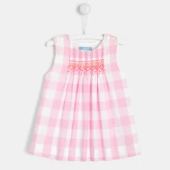 Robe-Jacadi Robe bébé fille en Vichy - ROSE/BLANC