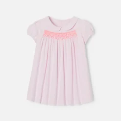 Robe-Jacadi Robe bébé fille manches ballon ROSE POUDRE JACADI