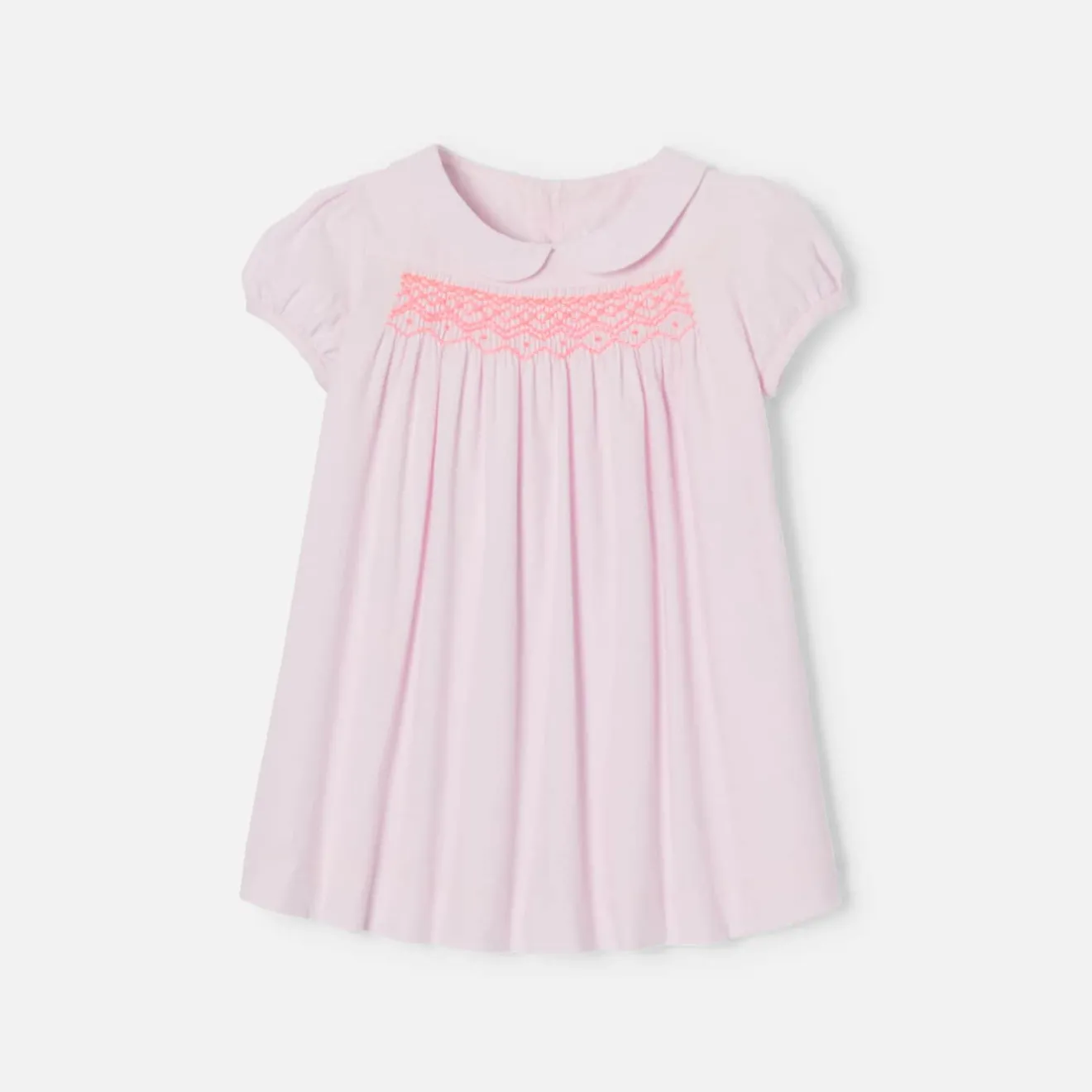 Robe-Jacadi Robe bébé fille manches ballon ROSE POUDRE JACADI