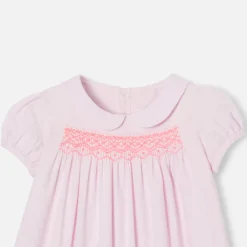 Robe-Jacadi Robe bébé fille manches ballon ROSE POUDRE JACADI