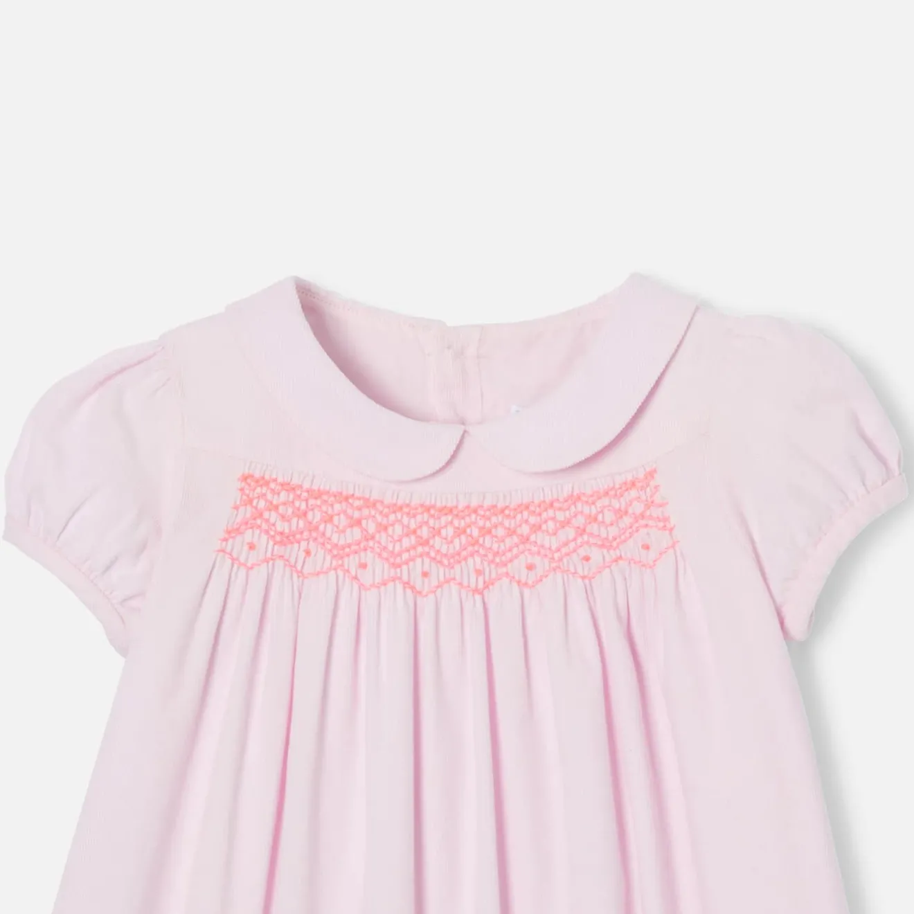 Robe-Jacadi Robe bébé fille manches ballon ROSE POUDRE JACADI