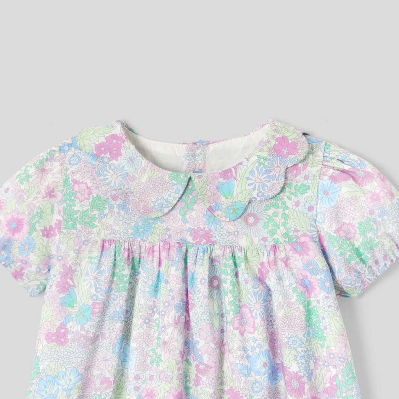 Robe-Jacadi Robe bébé fille manches courtes - lore BLANC/MULTICO