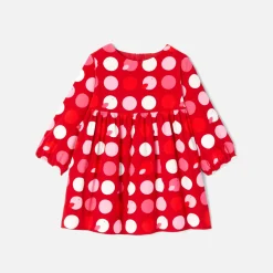 Robe-Jacadi Robe bébé fille manches longues - lore ROUGE/MULTICO