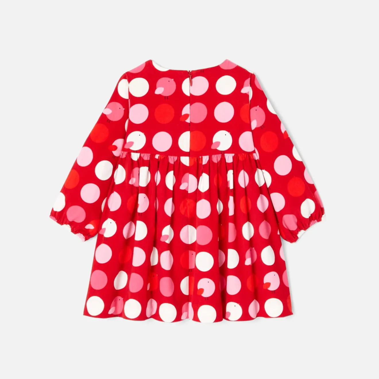 Robe-Jacadi Robe bébé fille manches longues - lore ROUGE/MULTICO