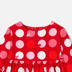 Robe-Jacadi Robe bébé fille manches longues - lore ROUGE/MULTICO
