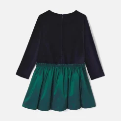 Robe Et Jupe-Jacadi Robe bi-matière enfant fille - marine MARINE JACADI
