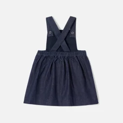 Robe-Jacadi Robe chasuble bébé fille en jean - DENIM FONCE