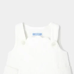 Robe-Jacadi Robe chasuble bébé fille en velours - blanc doux BLANC DOUX JACADI