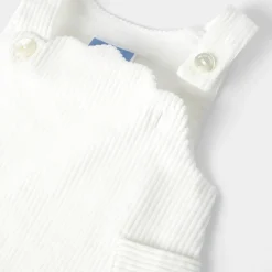 Robe-Jacadi Robe chasuble bébé fille en velours - blanc doux BLANC DOUX JACADI