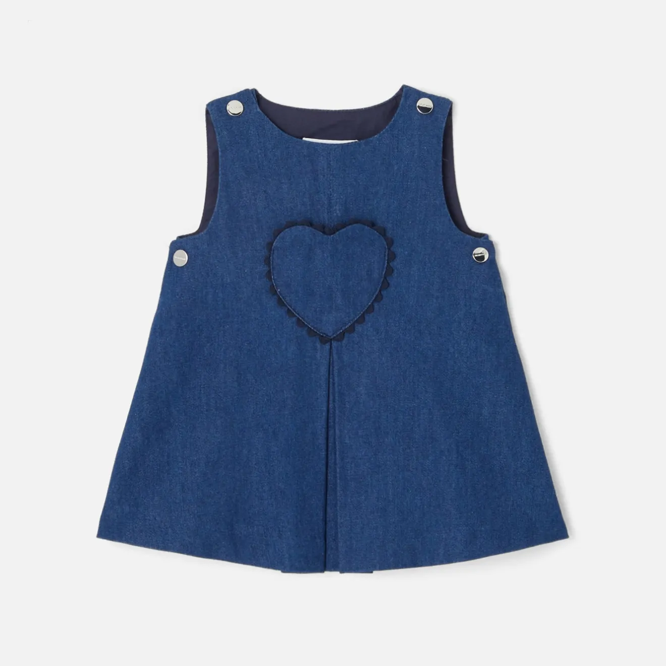 Robe-Jacadi Robe chasuble bébé fille en jean - DENIM FONCE