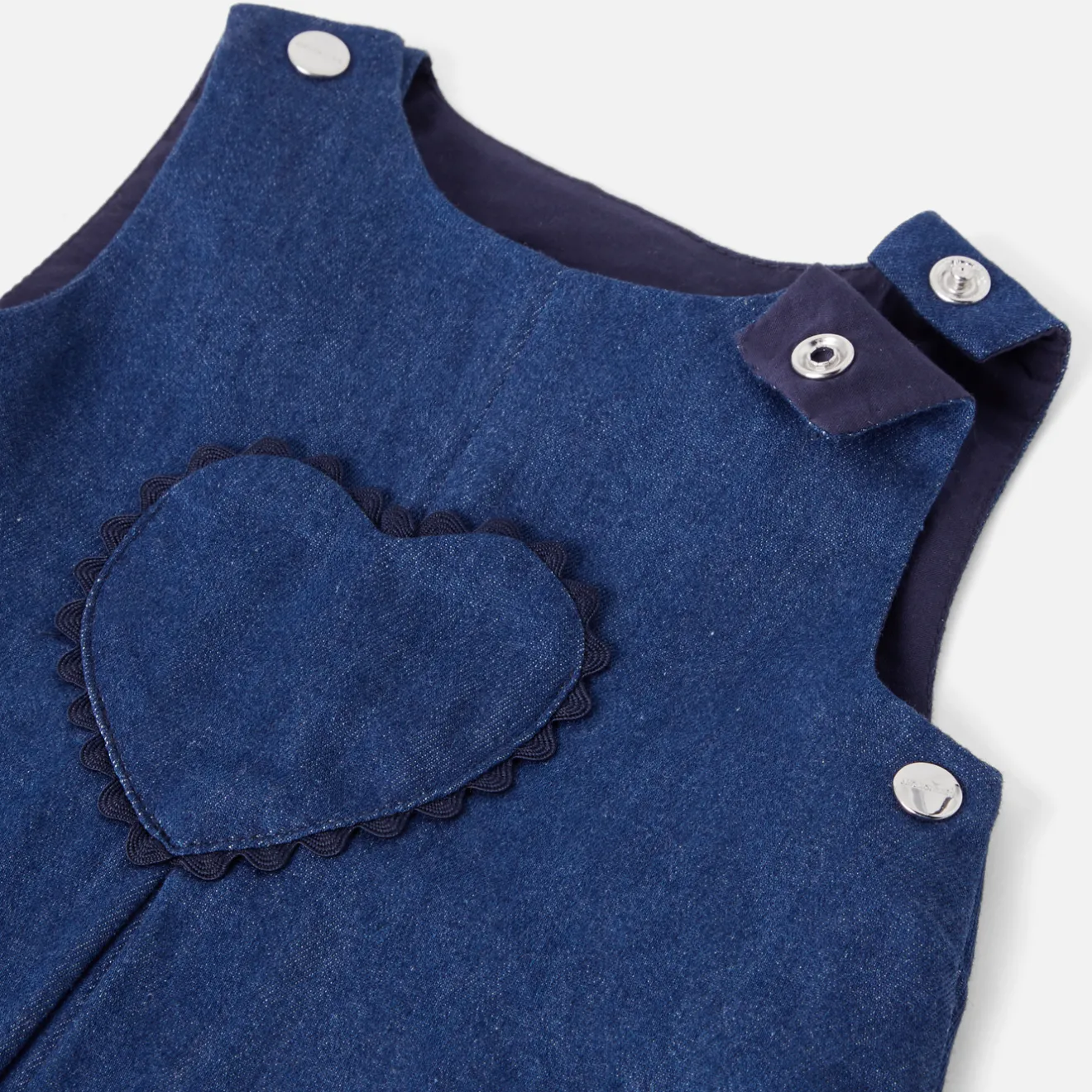 Robe-Jacadi Robe chasuble bébé fille en jean - DENIM FONCE