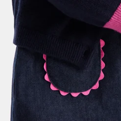 Robe-Jacadi Robe chasuble bébé fille en jean - DENIM FONCE