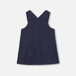 Robe-Jacadi Robe chasuble bébé fille en jean - DENIM FONCE