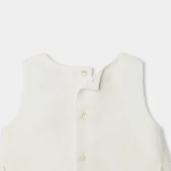 Robe-Jacadi Robe chasuble bébé fille en velours - blanc doux BLANC DOUX JACADI