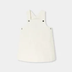 Robe-Jacadi Robe chasuble bébé fille en velours - blanc doux BLANC DOUX JACADI