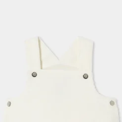 Robe-Jacadi Robe chasuble bébé fille en velours - blanc doux BLANC DOUX JACADI