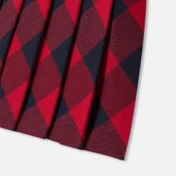 Robe Et Jupe-Jacadi Robe chasuble enfant fille en flanelle - MARINE/ROUGE