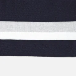 Robe-Jacadi Robe de cérémonie bébé fille BLANC/MARINE