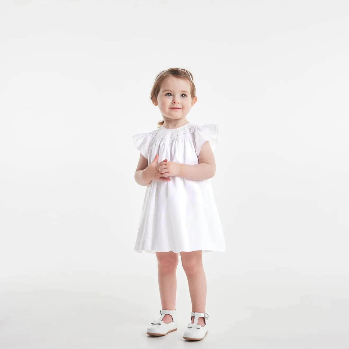 Robe-Jacadi Robe de cérémonie en lin bébé fille - blanc BLANC JACADI