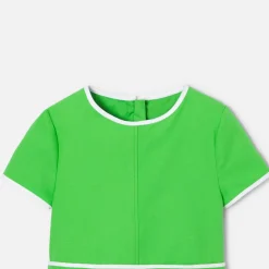 Robe Et Jupe-Jacadi Robe enfant fille en piqué alvéolé - VERT TREFLE