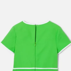 Robe Et Jupe-Jacadi Robe enfant fille en piqué alvéolé - VERT TREFLE