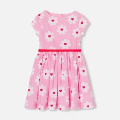 Robe Et Jupe-Jacadi Robe enfant fille en popeline - lore ROSE/MULTICO