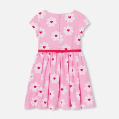 Robe Et Jupe-Jacadi Robe enfant fille en popeline - lore ROSE/MULTICO