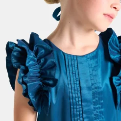 Robe Et Jupe-Jacadi Robe enfant fille en taffetas - BLEU TURQUOISE