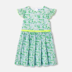 Robe Et Jupe-Jacadi Robe enfant fille en tissu Liberty BLANC/MULTICO