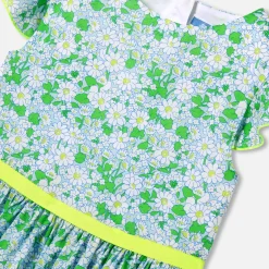 Robe Et Jupe-Jacadi Robe enfant fille en tissu Liberty BLANC/MULTICO
