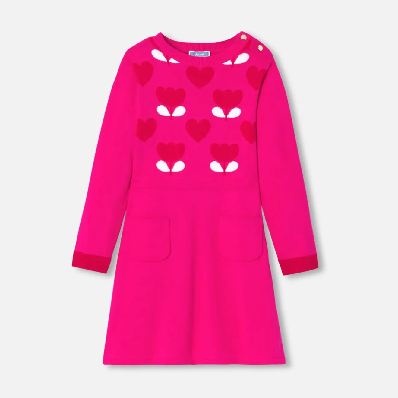 Robe Et Jupe-Jacadi Robe enfant fille en tricot - ROSE/ROUGE