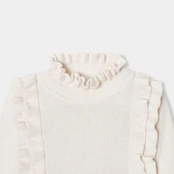 Robe Et Jupe-Jacadi Robe enfant fille en tricot - blanc doux BLANC DOUX JACADI