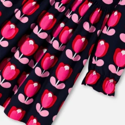 Robe Et Jupe-Jacadi Robe enfant fille en velours - lore BLEU/MULTICO