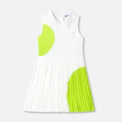 Robe Et Jupe-Jacadi Robe esprit tennis enfant fille - BLANC/VERT
