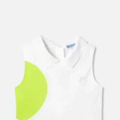 Robe Et Jupe-Jacadi Robe esprit tennis enfant fille - BLANC/VERT