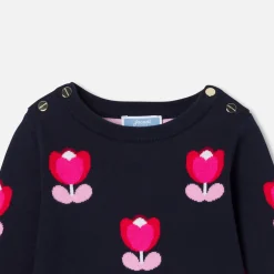 Robe-Jacadi Robe manches longues bébé fille - marine MARINE JACADI