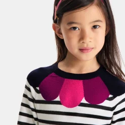 Robe Et Jupe-Jacadi Robe manches longues enfant fille - BLANC/MARINE