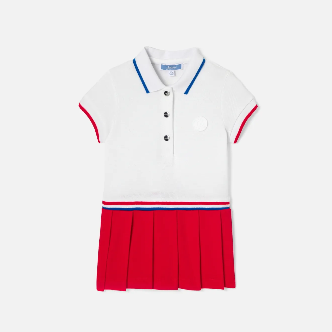 Robe-Jacadi Robe polo bébé fille - BLANC/ROUGE