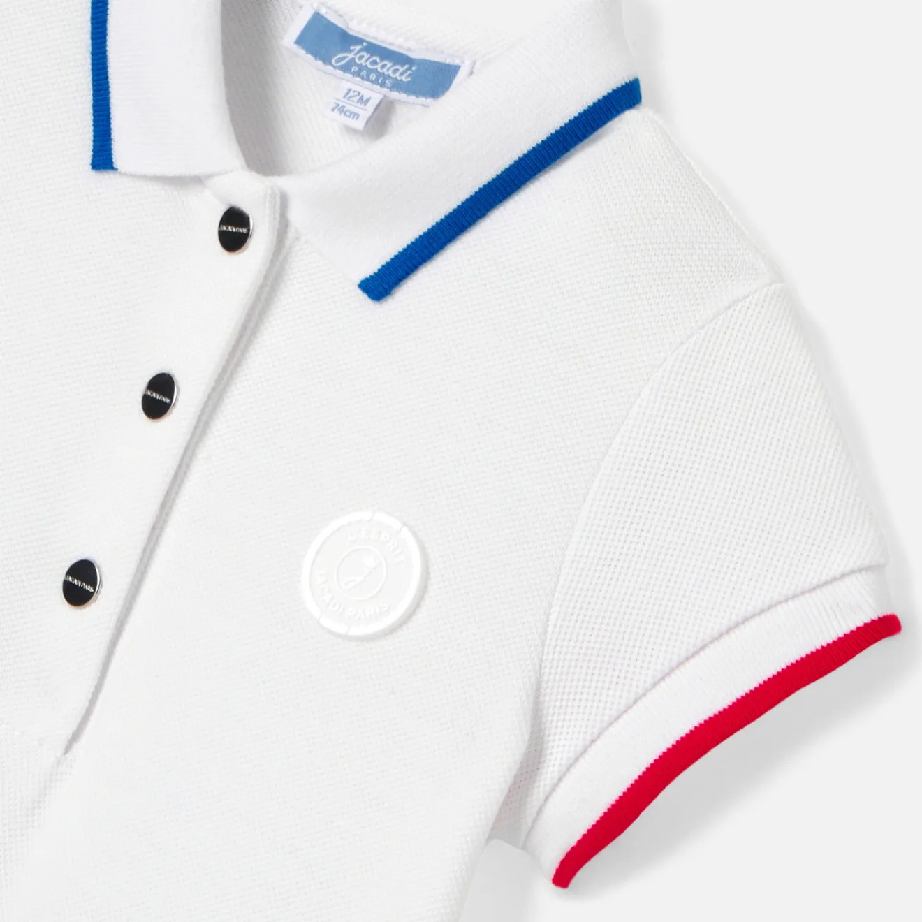 Robe-Jacadi Robe polo bébé fille - BLANC/ROUGE
