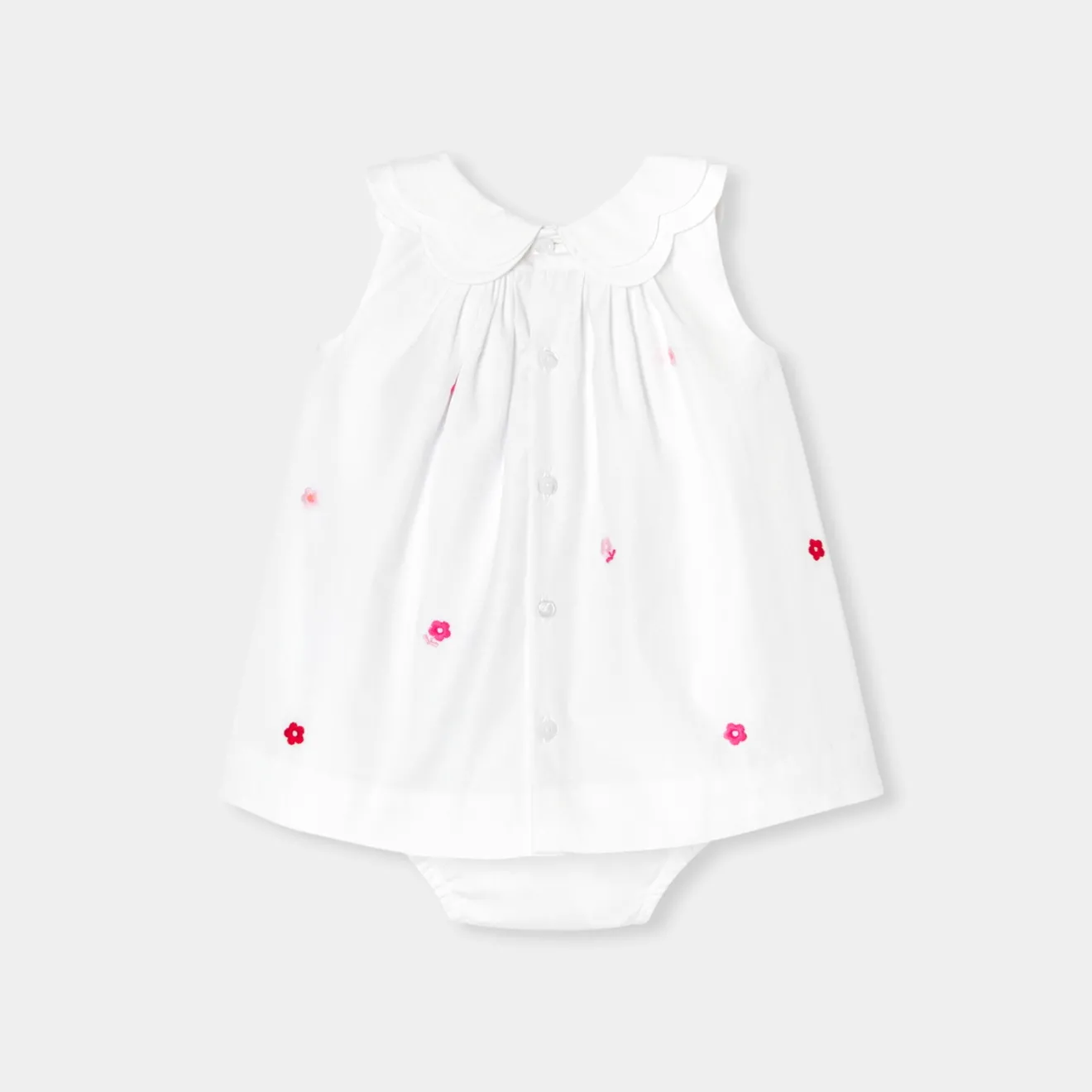 Robe-Jacadi Robe sans manches bébé fille - lore BLANC/MULTICO