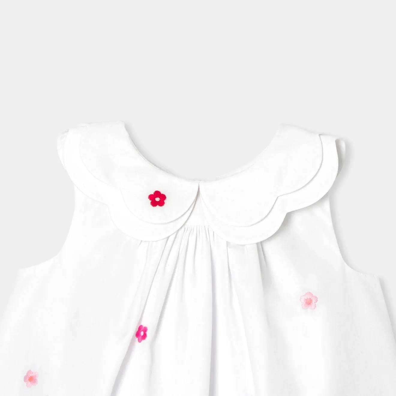 Robe-Jacadi Robe sans manches bébé fille - lore BLANC/MULTICO