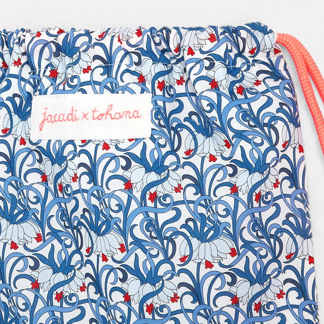 Accessoires-Jacadi Sac à goûter en tissu Liberty - x Tohana - lore BLEU/MULTICO