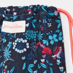 Accessoires-Jacadi Sac à goûter en tissu Liberty - x Tohana - lore VERT/MULTICO