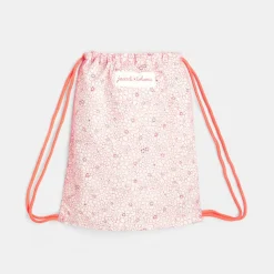 Accessoires-Jacadi Sac à goûter en tissu Liberty - x Tohana - ROSE/BLANC