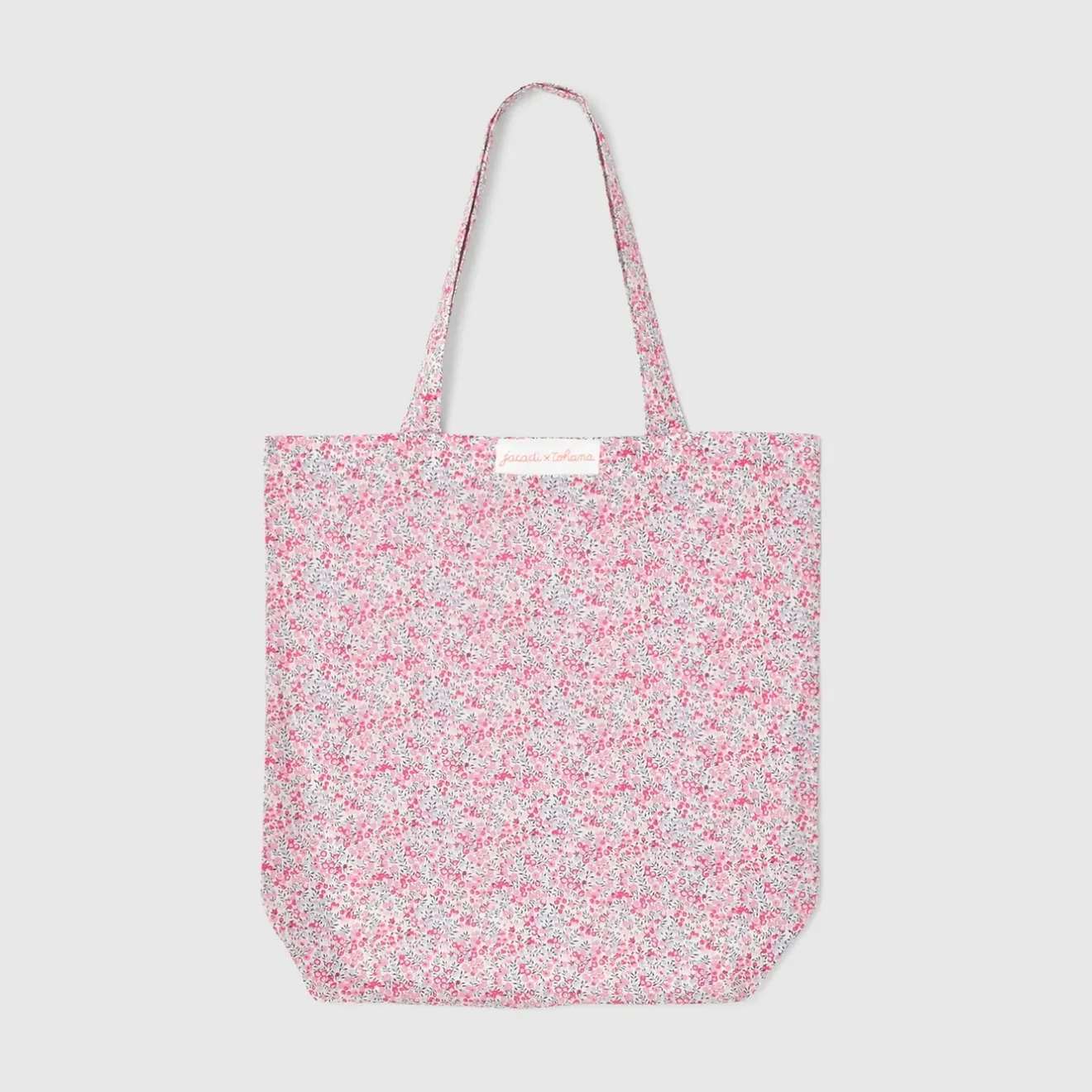 Accessoires-Jacadi Sac tissu en tissu Liberty - x Tohana - ROSE/GRIS