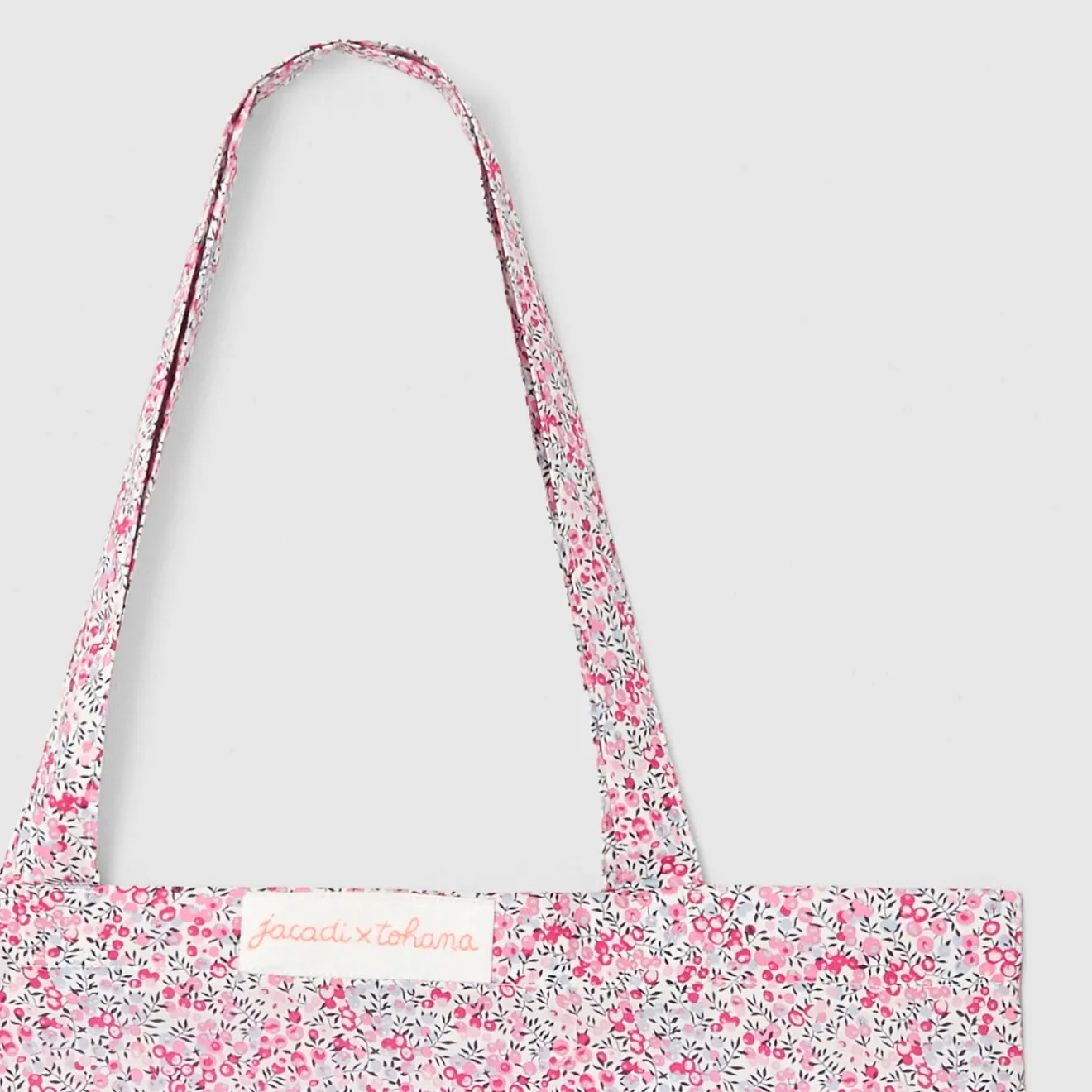 Accessoires-Jacadi Sac tissu en tissu Liberty - x Tohana - ROSE/GRIS