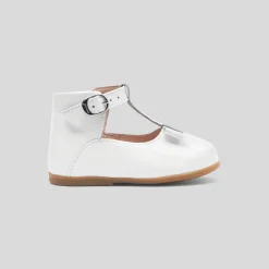 Babies, Charles Ix, Salomés Et Ballerines|Chaussures-Jacadi Salomés bébé fille en cuir lisse - blanc BLANC JACADI
