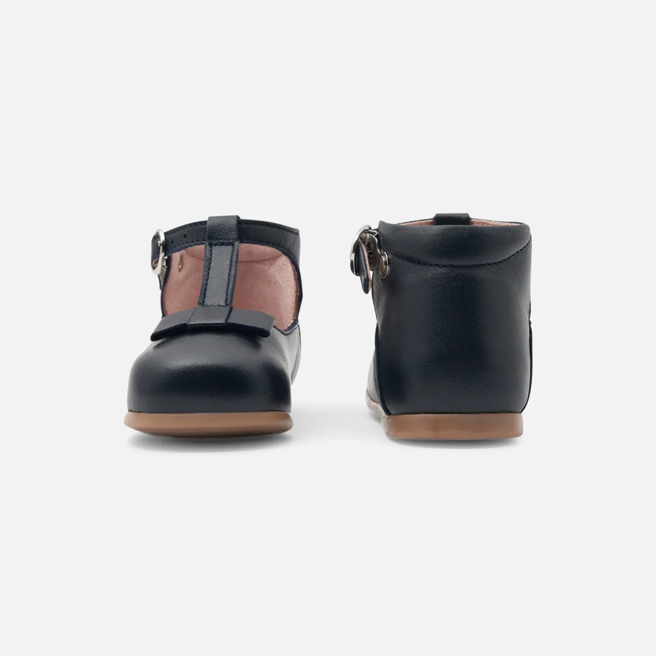 Babies, Charles Ix, Salomés Et Ballerines|Chaussures-Jacadi Salomés bébé fille en cuir lisse - marine MARINE JACADI