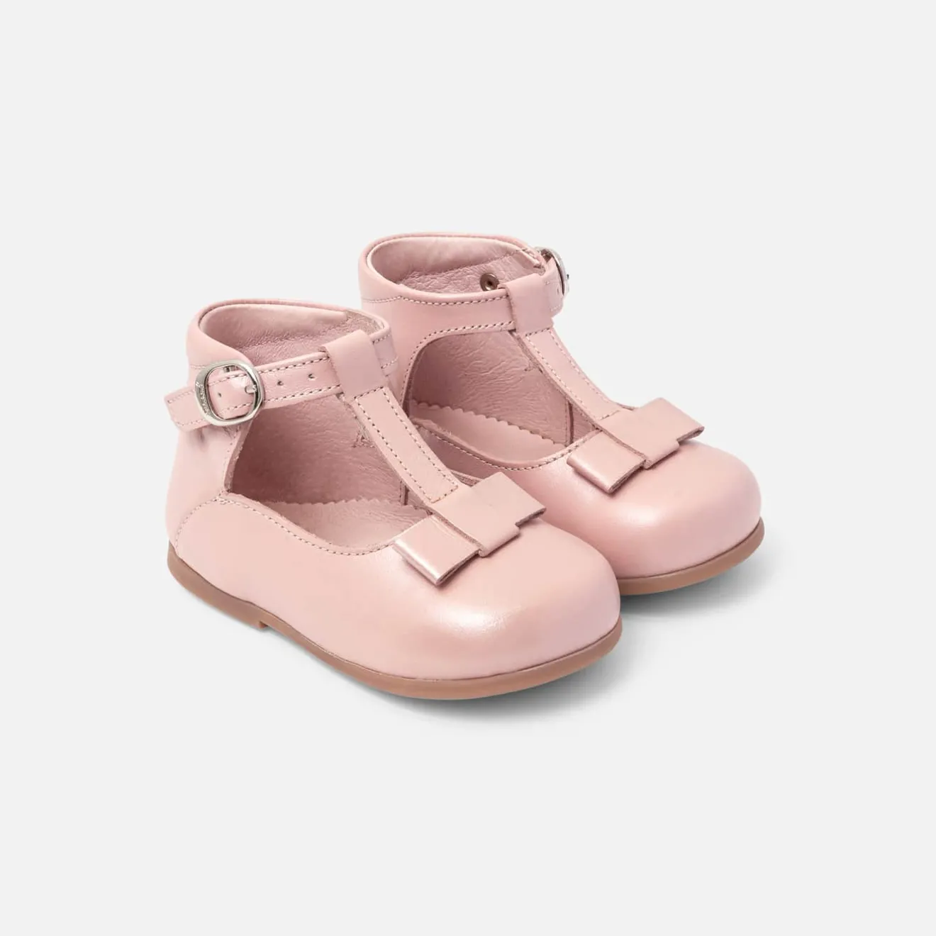 Babies, Charles Ix, Salomés Et Ballerines|Chaussures-Jacadi Salomés bébé fille en cuir lisse - ROSE